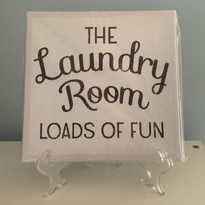 Canvas picture “The laundry room loads of fun “. NWOT